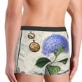 thumbnail image 6 of Cauagu Vintage Flower Print Boxer Briefs for Men,Comfortable Breathable Men's Underwear Moisture Wicking Underpants -Large, 6 of 8