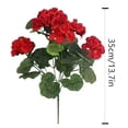 thumbnail image 3 of Artificial Geraniums Outdoor Flowers, Fake Silk Plants with Blooms, UV Resistant Plastic Greenery, Spring Floral Decor, Artificial Flowers for Garden Porch Planter Decoration, 3 of 4
