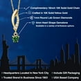 thumbnail image 2 of Gem Stone King 10K Yellow Gold Green Nano Emerald and Lab Grown Diamond Pendant Necklace for Women | 0.43 Cttw | Gemstone May Birthstone | Heart Shape 4MM | With 18 inch Chain, 2 of 6