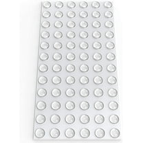 Clear Soft Close Drawer Cabinet Door Bumpers - 9.5mm x 3.8mm Sound Dampening Adhesive Transparent Rubber Pads Feet - Hemispherical Shape - 72 PCs