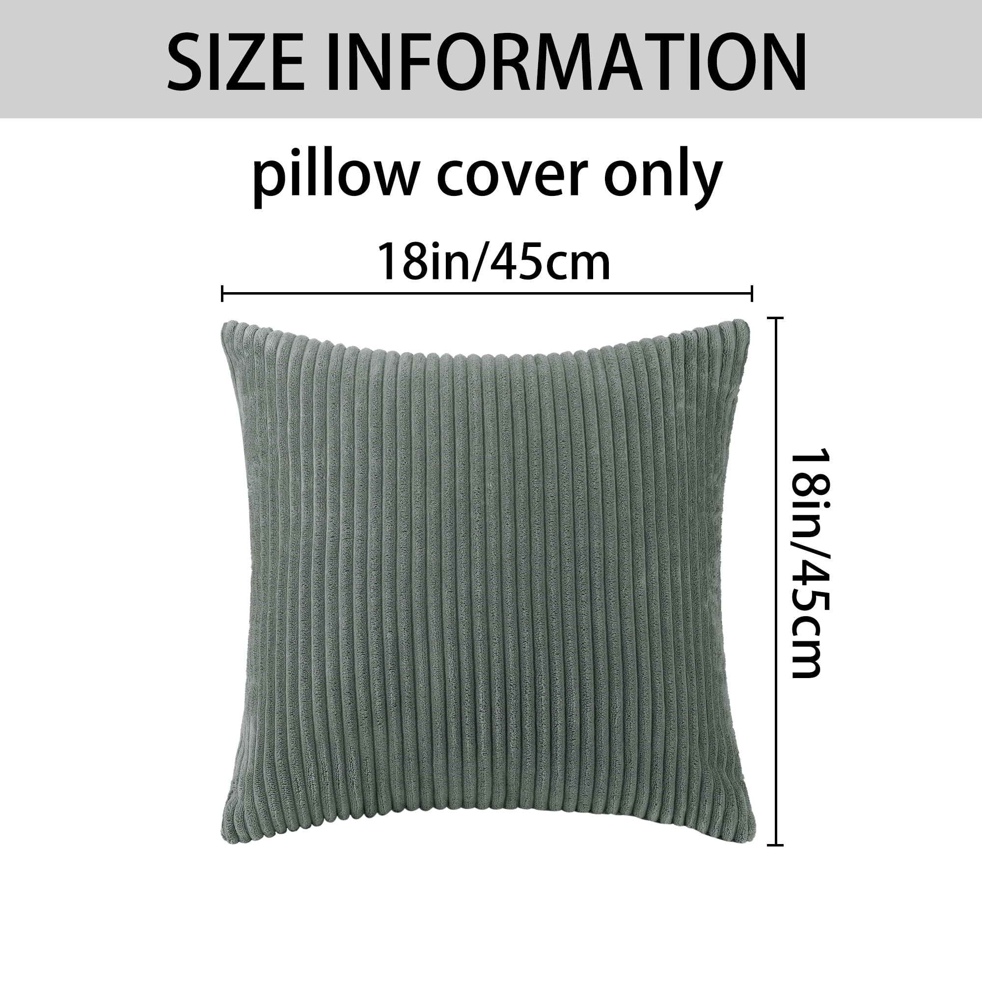 Unique Bargains 4 Pcs Striped Modern Couch Sofa Pillow Covers Grey/White
