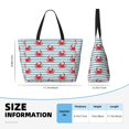 thumbnail image 4 of Easygdp Cute Red Crabs With Nautical Bolsa de Viaje de Playa de Gran Capacidad, Bolsa Tote Perfecta para la Playa, Escapadas de Fin de Semana y Viajes, 4 of 7