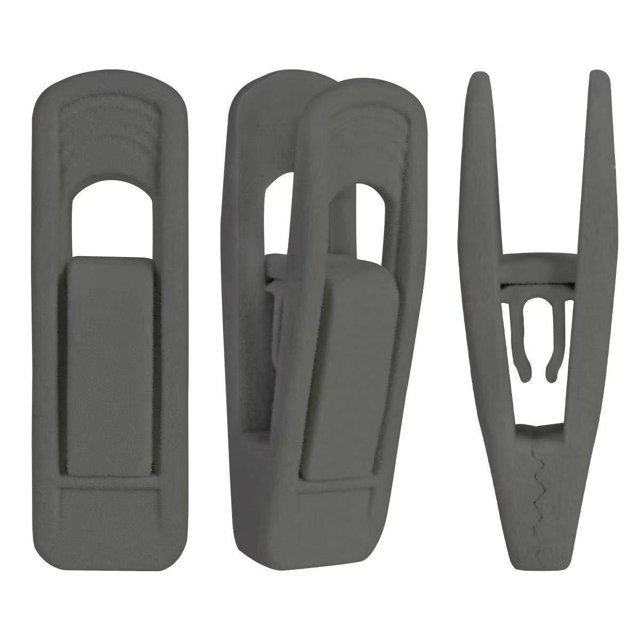Paquete de 20 pinzas de plástico para los dedos para perchas, pinzas para colgar grises, pinzas fuertes para usar con perchas finas, pinzas para colgar JAMW Sencillez