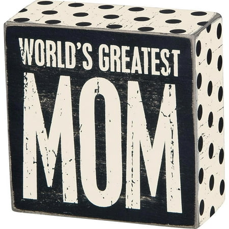 UPC 883504226554 product image for Greatest Mom Box Sign  Family & Friends by Primitives by Kathy | upcitemdb.com