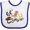White and Royal, variant on Inktastic Lil' Cowgirl Girls Baby Bib