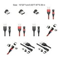 thumbnail image 3 of ziyahi USB Charging Cable 540-Degree Magnetic Chargers Lightweight Portable Type-C Data Wire Charger Line for Smart Bracelets Red 1m 3 held, 3 of 9