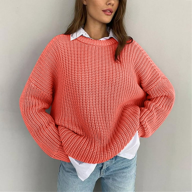 Fashion Lazy Wind Round Neck Knitting Sweaters Fashion Lazy Wind Round Neck Knitting Sweaters