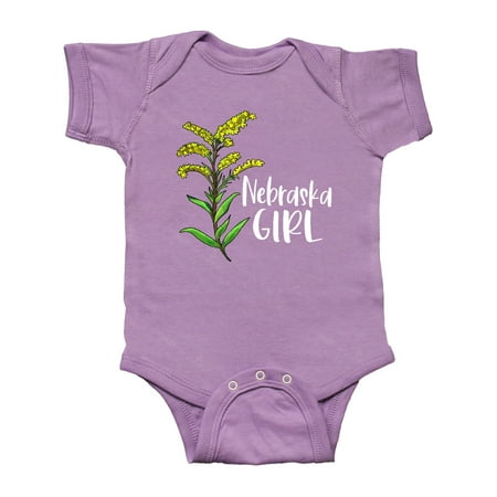 

Inktastic Nebraska Girl Goldenrod Flower Gift Baby Girl Bodysuit