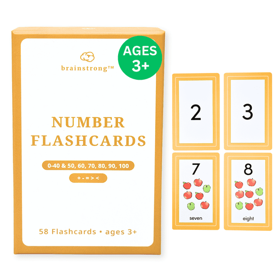 Number & Math Symbol Flashcards | Preschool and Kindergarten | Ages 2-5 | 54 Flashcards