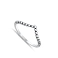 thumbnail image 4 of Beaded Chevron Stacking Modern Boho Stacking Sterling Silver Ring 925 Jewelry Female Male Size 6, 4 of 4