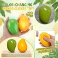 thumbnail image 2 of Squishy Mango Squeeze Stress Ball Smushers, Color Changing Fidget Toy with Crisp Sound, High Elastic Decompression Toy for Anxiety Relief, Funny Gift (as shown), 2 of 8