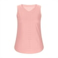thumbnail image 6 of Brglopf Womens Eyelet Embroidery Tank Tops Sleeveless V-Neck Summer Vacation Beach Fashion Tees Shirts Comfy Casual Flowy Loose Blouse(Pink,XXL), 6 of 8