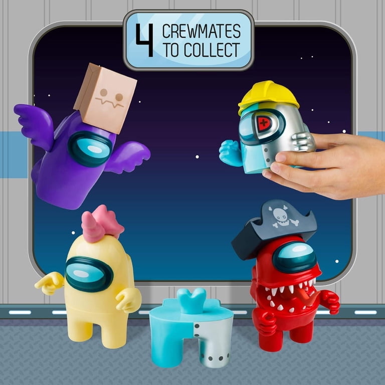 Among Us Yellow Unicorn Crewmate Action Figure Hands Hats