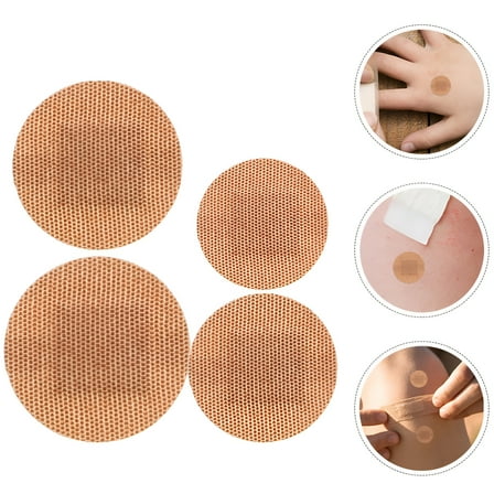 TELOLY 100pcs Large Elastic Fabric Bandages Round Tape Bandage for Fingers and Joints Comfortable Breathable Waterproof Strong Adhesive