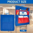 thumbnail image 2 of Polyester Classroom Chair Back Hanging Organizer Student Seat Pocket Storage Bag Rectangle Red 462x398x1mm, 2 of 9