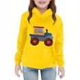 thumbnail image 2 of Toddler Kids Fall Winter Hooded Clothes Boys Girls Track Pullover Tops Long Sleeve Sweatshirt Hoodies Boys Long Sleeve Hoodies Yellow 2Y, 2 of 5