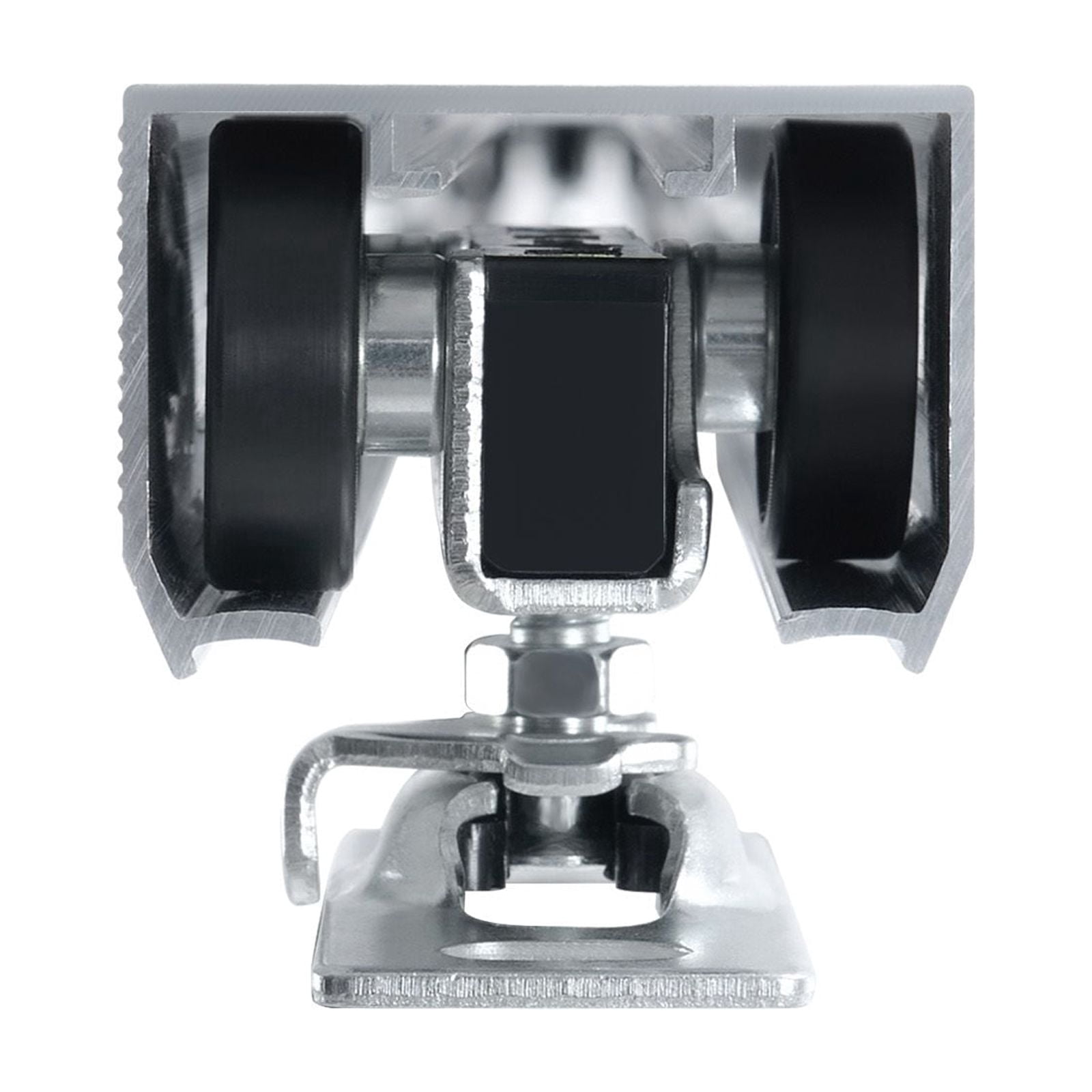 Pocket Door Hardware Kit 5ft Track 220 lbs Capacity Aluminum Alloy Three-Wheel Hanger for 24-30 Inch Doors