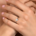 thumbnail image 4 of Gem Stone King 14K White Gold Sky Blue Aquamarine Solitaire Engagement Ring for Women | 0.42 Cttw | Heart Shape 5MM | Gemstone March Birthstone | Size 6, 4 of 6