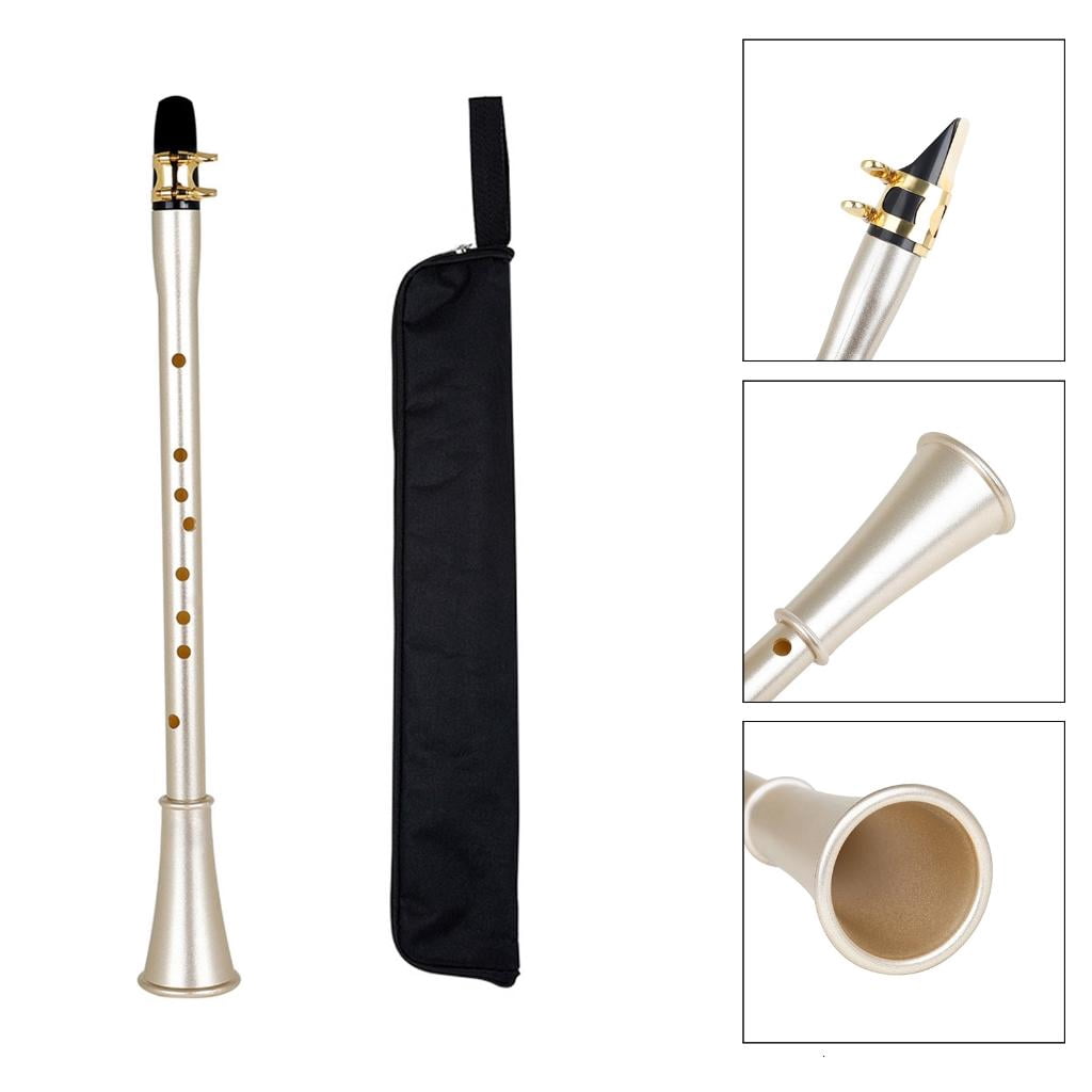 Yihuala Simple Pocket E-flat Saxophone Small Size Sax ABS Resin Pocket Saxophone Portable Woodwind Instrument