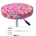 thumbnail image 4 of Disketp Colorful Donuts 1 Funda Redonda para Taburete, Funda de Cojín para Silla de Bar Suave y Elástica-13 inch, 4 of 7