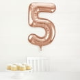 thumbnail image 3 of Unique Industries Foil Big Number 5 Shaped 34.0" Bronze Solid Print Birthday Balloon, 3 of 4