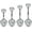 4pcs-Silver, variant on Belly Button Ring Set (4 Lengths, 14G) ,Hypoallergenic Curved Barbell Navel Piercing Jewelry with 5mm & 8mm Cubic Zirconia,Floating Belly Button Rings