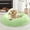 Light Green, variant on Calming Dog & Cat Bed for Small Dogs, Anti-Anxiety Donut Cuddler Cozy Soft Round Bed with Anti-Slip Bottom, Fluffy Faux Fur Plush Cushion Beds for Small Medium Dogs, 23"/Smoke Gray
