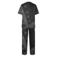 thumbnail image 3 of YDKZYMD Scrubs for Women Set Plus Size Tall Petite Plus Size Top and Pant Tie Dye V Neck with Pockets Nursing Uniform 2 Piece Medical Short Sleeve Jogger Scrub Set Dark Gray 2XL, 3 of 6