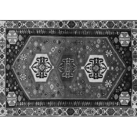 Ahgly Company Indoor Rectangle Persian Gray Traditional Area Rugs, 2' x 5'