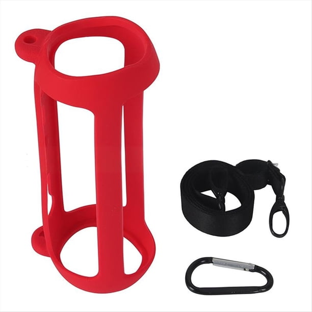 Estuche de Silicona para Altavoz Bluetooth con Mosquetón, Protectora Impermeable y Correa Ajustable para Flip 6,B