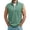 Green, variant on Men's Half Zip Stand Collar Sleeveless Vest, Polyester Ribbed Knit Regular Fit Top, Breathable Casual Wear for Men's Daily and Outdoor Occasions