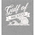 thumbnail image 2 of Gulf of Mexico Black and White Wave Youth Heather Gray Long Sleee Hoodie-Medium, 2 of 3