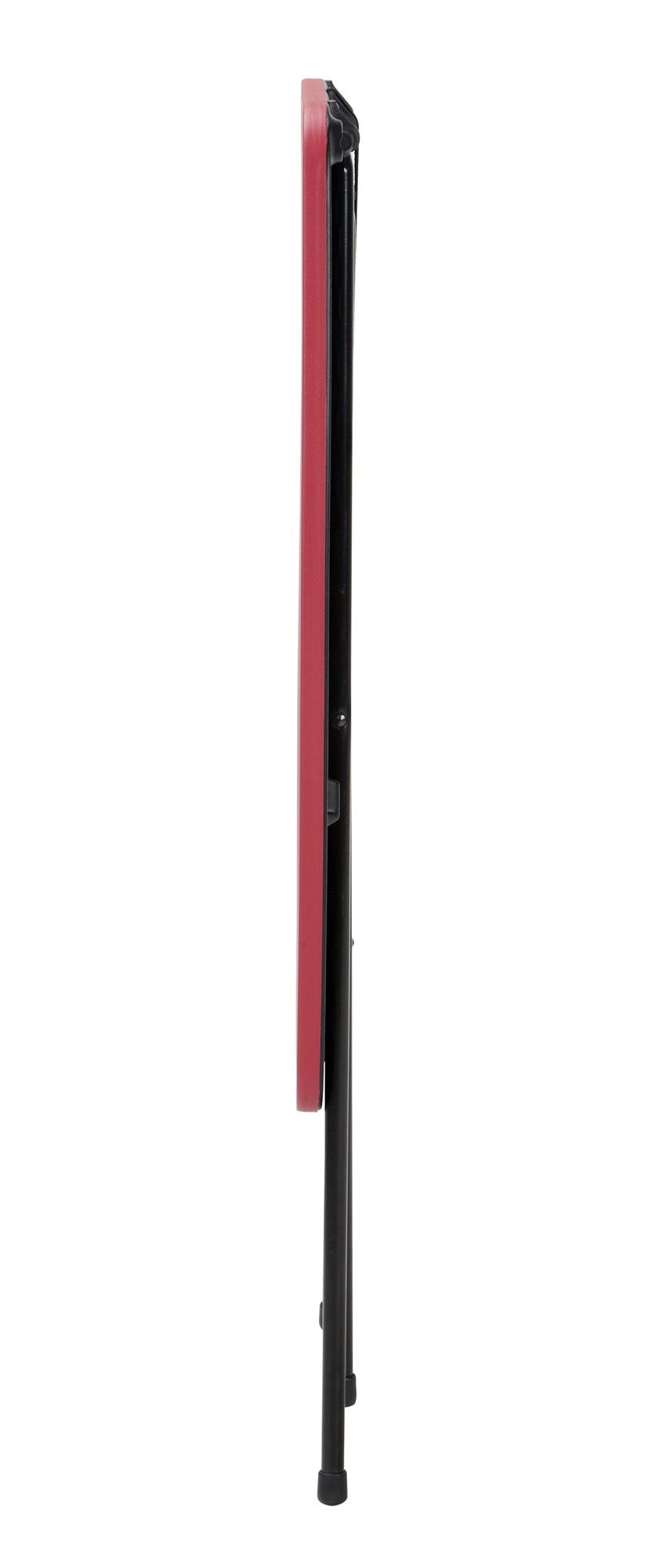 18" x 26" Indoor Outdoor Adjustable Height Personal Folding Table, Red, 2-pack