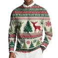 thumbnail image 2 of Dwelliawo Mens Christmas Sweater Knit Graphic Xmas Snowflake Sweater Lightweight Long Sleeve Ribbed Sweaters Relax Fit Christmas Pullover Sweaters Clearance Khaki 3XL, 2 of 6