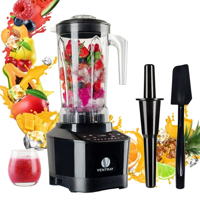Ventray 1500W Professional Blender, 8-Speed 5 Programs High Speed Mixer Food Chopper Processor, 68oz for Ice Frozen Desserts Vegetables Fruits