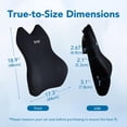 thumbnail image 4 of QUTOOL  Car Lumbar Support Pillow, Contoured Memory Foam Back Cushion with Adjustable Straps for Driving, Car, SUV & Truck, Black, 4 of 10