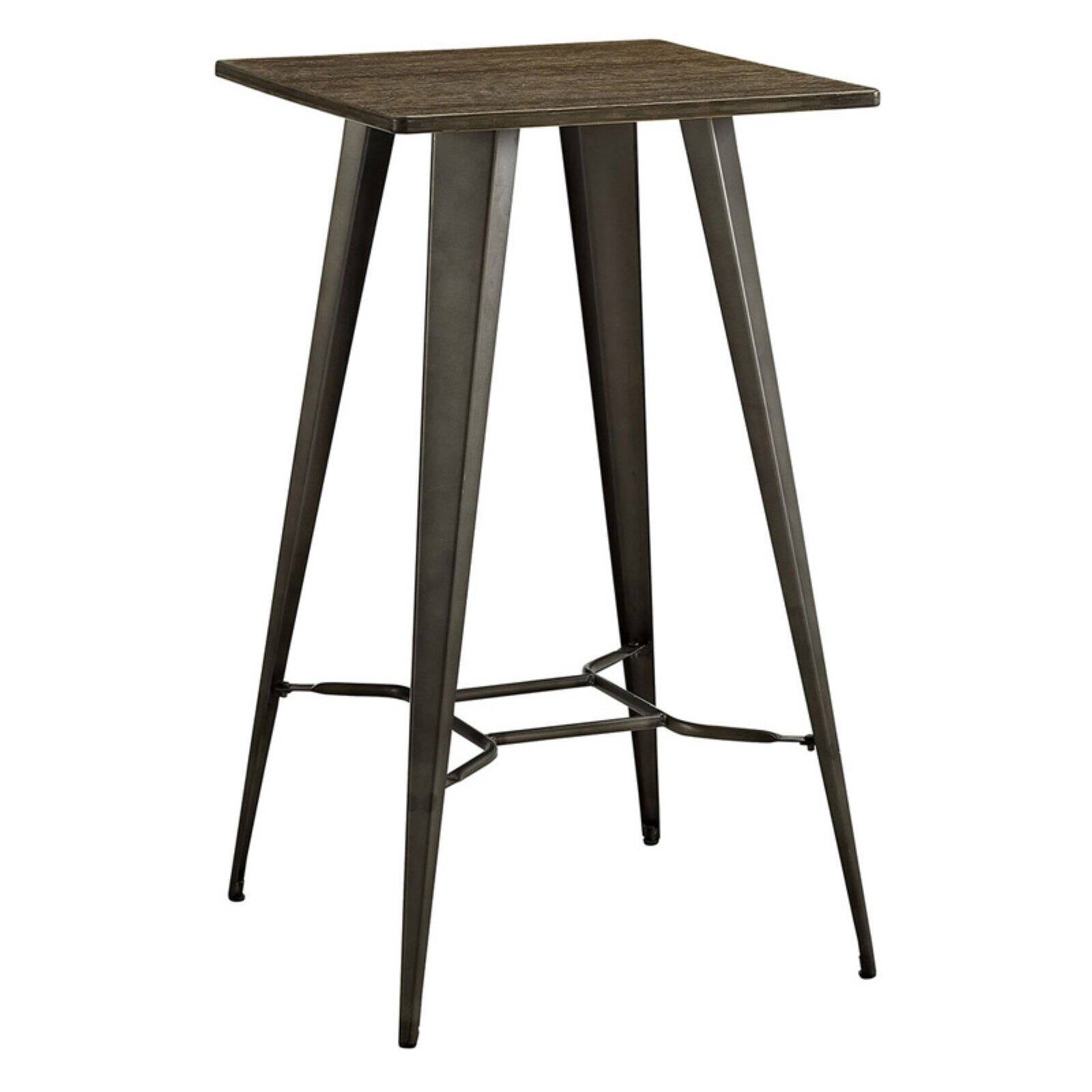 HumbleNest Farmers Market Rustic Wood Top Bar Table