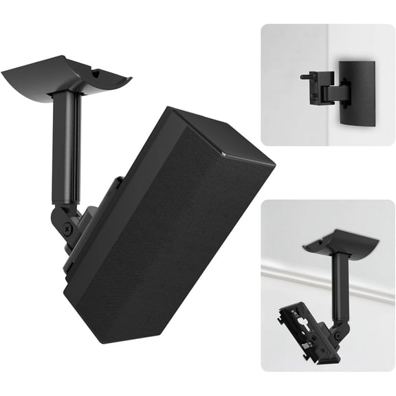 Speaker Wall Mount and Ceiling Mount for Bose UB-20, UB-20 & WB-50 Series II Surround Sound Speaker Mounting Bracket Compatible with Bose CineMate Lifestyle Tilt & Swivel Adjustable up to 180°,Black