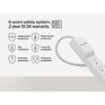 thumbnail image 5 of Belkin 6 Outlet Home and Office Power Strip Surge Protector with 6ft Power Cord - 6 pack - 1080 Joules, 5 of 5