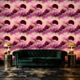thumbnail image 3 of Boho Peel and Stick Wallpaper Tranquil Fantasy Sky Soft Golden Clouds Crescent Moon Wall Mural 23.6in x 9.8ft Self Adhesive Removable Wall Paper Contact Paper for Nursery Bedroom Cabinets, 3 of 8