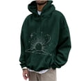 thumbnail image 2 of Blczomt Sweatshirt Men Plain Pullover Hoodies Long Sleeve Green Fall Winter Casual Clothes, 2 of 5
