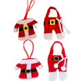 thumbnail image 1 of pitrice Tableware Cover Santa Suit Christmas Silverware Holder Pockets Red Dinner Table Party Decorations Kit, 1 of 8