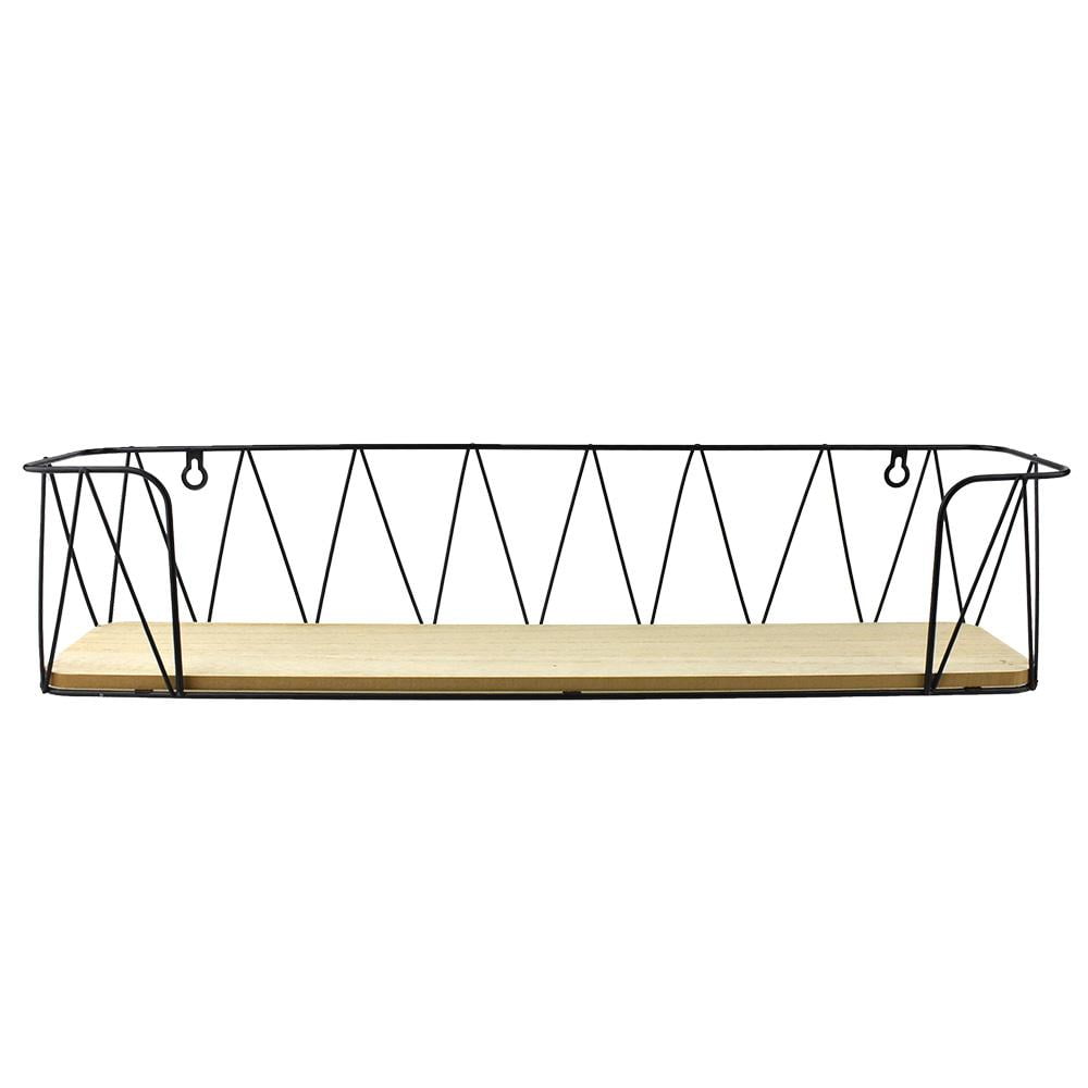 Wire Framed Hanging Wall Shelf, 22Inch