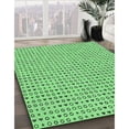 thumbnail image 3 of Ahgly Tapis Rond Lavable en Machine Intérieur Transitionnel Vert, 3 Pieds Rond, 3 of 7