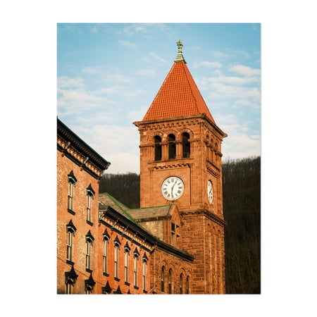 Carbon County Courthouse, Jim Thorpe - Jim Thorpe Pennsylvania Photography Architecture City Skyline Unframed Wall Art Print 5 x 7 inches