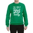 thumbnail image 2 of Wild Bobby I'm Only Talking to My Dog Today Dog Lover Unisex Crewneck Graphic Sweatshirt, Kelly, XX-Large, 2 of 5