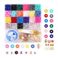 thumbnail image 2 of de arcilla Abalorios Dijes Joyería DIY Collar Suministros 15 Cuadrícula de letras de cuadrícula 18 Sunnimix Cuentas de arcilla, 2 of 8