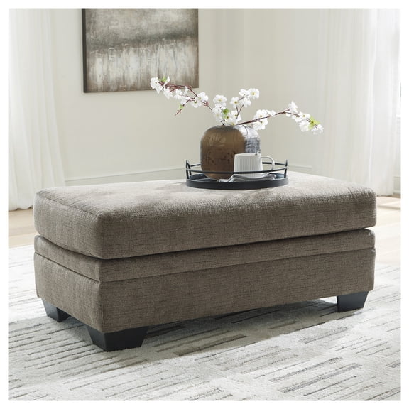 Signature Design by Ashley Stonemeade Upholstered Ottoman, Nutmeg