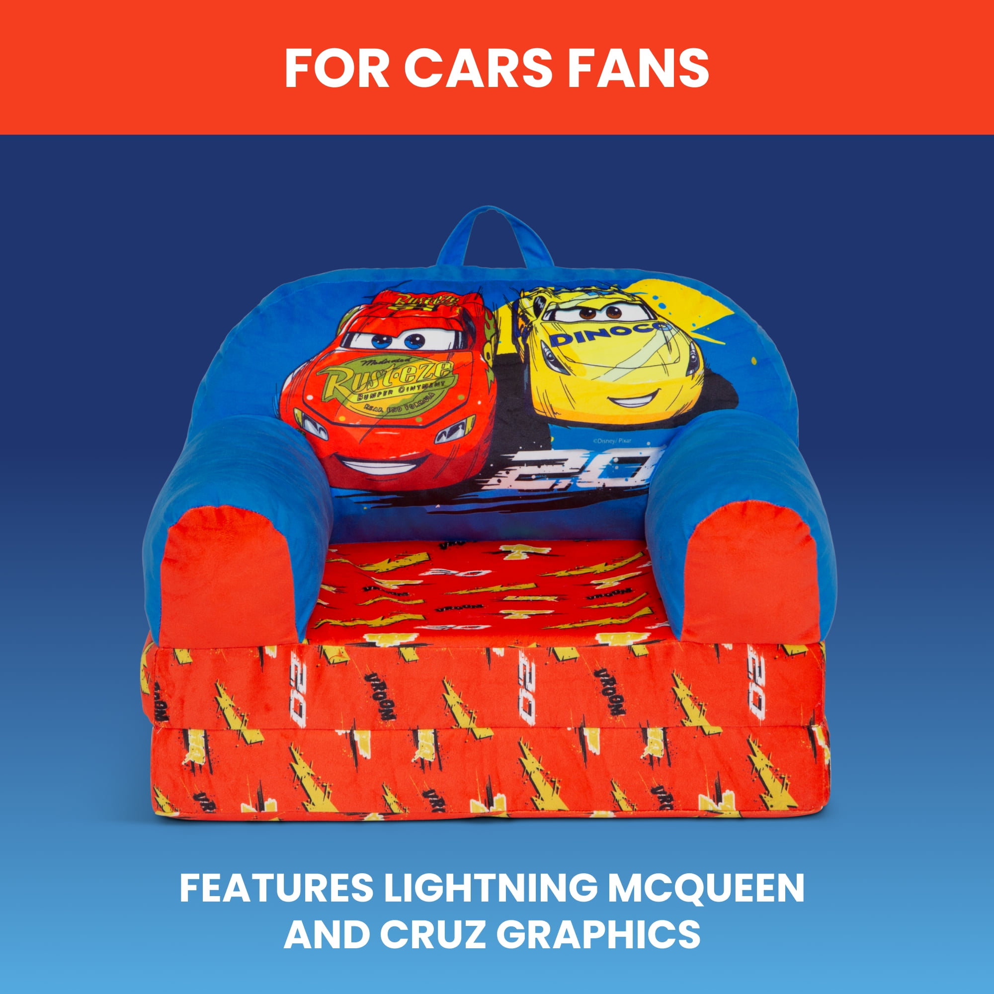 Cars Cozee Buddy Flip Out Chair by Delta Children Blue