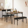 thumbnail image 3 of Kitchen Dining Table Set, Kitchen Table with Upholstered Bench & 2 Chairs, Perfect for Small Apartments, Breakfast Nooks, 3 of 8